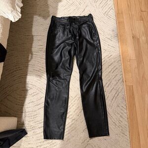 Veronica Beard Black Faux Leather Pants size 30